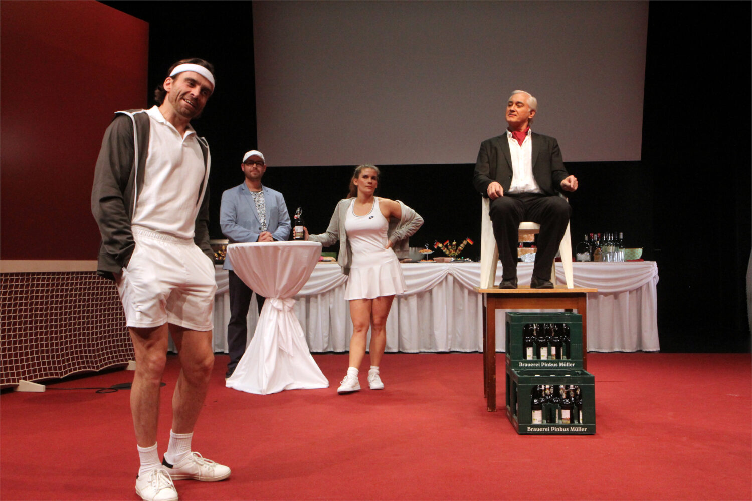 Szenenbild aus "Extrawurst" im Wolfgang-Borchert-Theater