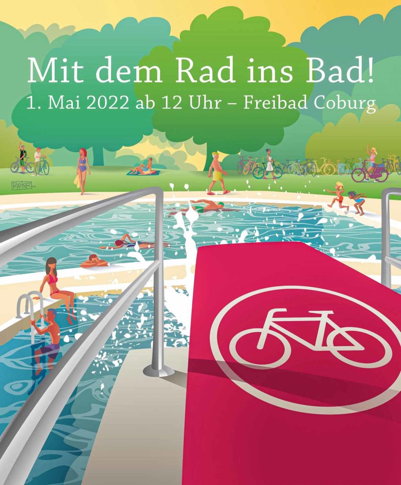 Am 1. Mai beginnt die Freibadsaison in der Coburg. „Mit dem Rad ins Bad“ geht es nach einer Radtour durch Münsters Norden zum Freibad an der Grevener Straße.  