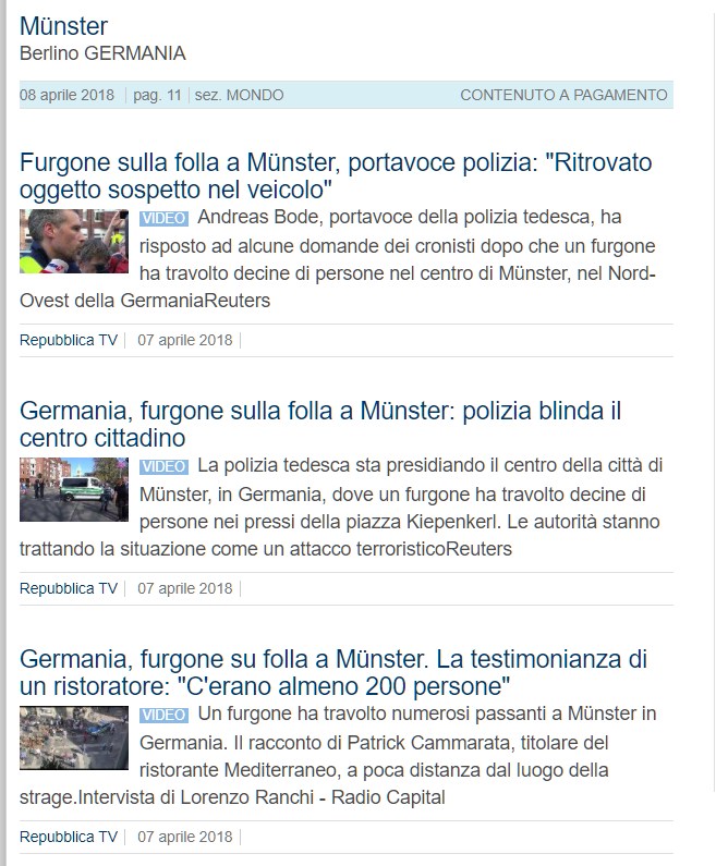 Der Anschlag in Münster in der internationalen Presse