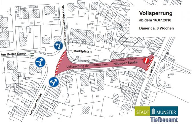 Hiltruper Straße in Wolbeck ab Montag gesperrt