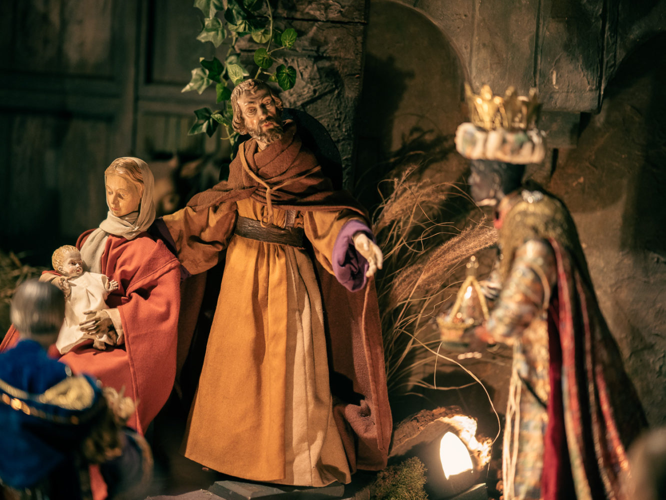 Heilige drei Könige in der Wandelkrippe von St. Nikolaus in Münster-Wolbeck. Foto: A. Hasenkamp.